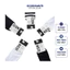 Vớ Nam Cổ Cao ICONDENIM Mid-Crew Socks Black & White Collection VOID0040
