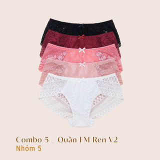 Combo 5 Quần Lót Ren Nữ V2 Không Viền Đáy Quyến Rũ LAM LUY