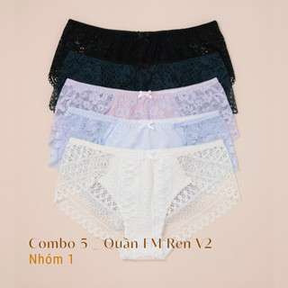 Combo 5 Quần Lót Ren Nữ V2 Không Viền Đáy Quyến Rũ LAM LUY