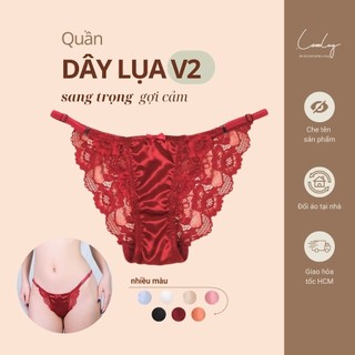 Quần Lót Dây Lụa Nữ Phối Ren Dây Điều Chỉnh V2 Sang Trọng LAM LUY
