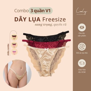 Combo 3 Quần Lót Dây Lụa Nữ Điều Chỉnh Hiện Đại Sang Trọng LAM LUY