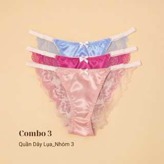 Combo 3 Quần Lót Dây Lụa Nữ Điều Chỉnh Hiện Đại Sang Trọng LAM LUY