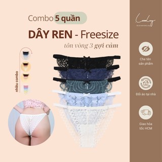 Combo 5 Quần Lót Dây Ren Nữ Điều Chỉnh Kích Cỡ LAM LUY