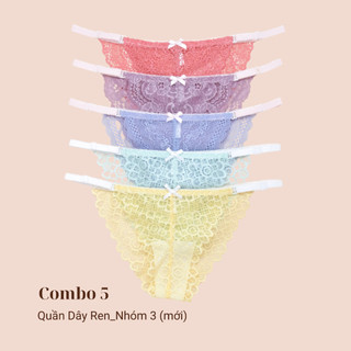 Combo 5 Quần Lót Dây Ren Nữ Điều Chỉnh Kích Cỡ LAM LUY
