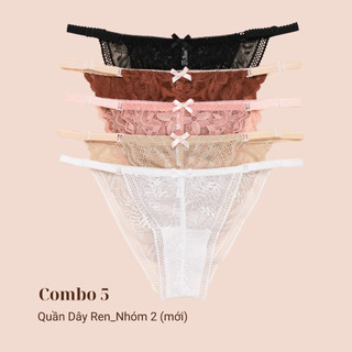 Combo 5 Quần Lót Dây Ren Nữ Điều Chỉnh Kích Cỡ LAM LUY