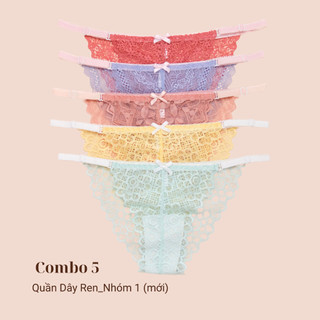 Combo 5 Quần Lót Dây Ren Nữ Điều Chỉnh Kích Cỡ LAM LUY