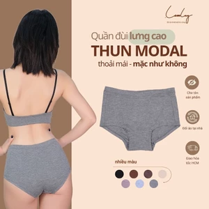 Quần Lót Thun Modal Nữ Boyshort Lưng Cao Co Giãn Mềm Mại LAM LUY