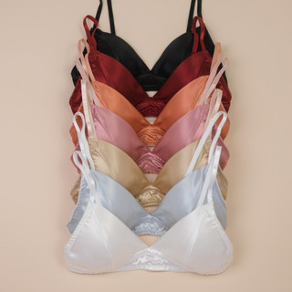 Áo Ngực Lụa Satin Bralette Không Gọng V3 Sang Trọng Bền Màu Và Mềm Mại LAM LUY