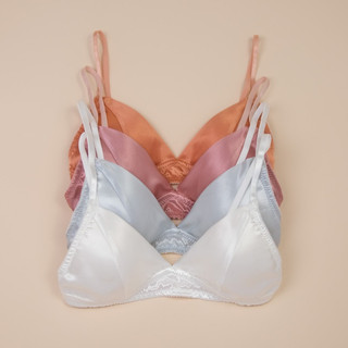 Áo Ngực Lụa Satin Bralette Không Gọng V3 Sang Trọng Bền Màu Và Mềm Mại LAM LUY