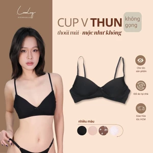 Áo Ngực Cup V Thun Cotton Không Gọng Mặc Thoải Mái Hàng Ngày LAM LUY