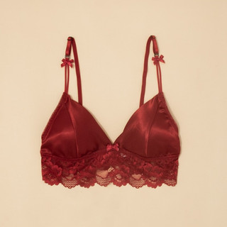 Áo Ngực Croptop Lụa Phối Ren Không Gọng Gợi Cảm Sang Trọng LAM LUY