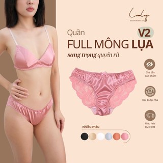 Quần Lót Lụa Phối Ren Nữ V2 Mềm Mịn Nhiều Màu LAM LUY