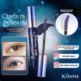 Mascara Màng Film Chuốt Cong Và Dài Mi Kissme Long And Curl Advanced Film Màu Xanh Navi (6G)