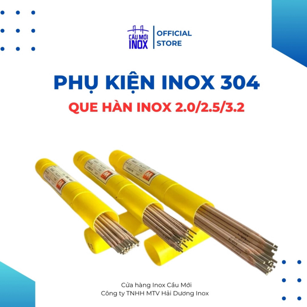 (5 cây) Que hàn Inox 304, size 2.0 - 2.5 - 3.2mm, chất lượng cao, uy ...