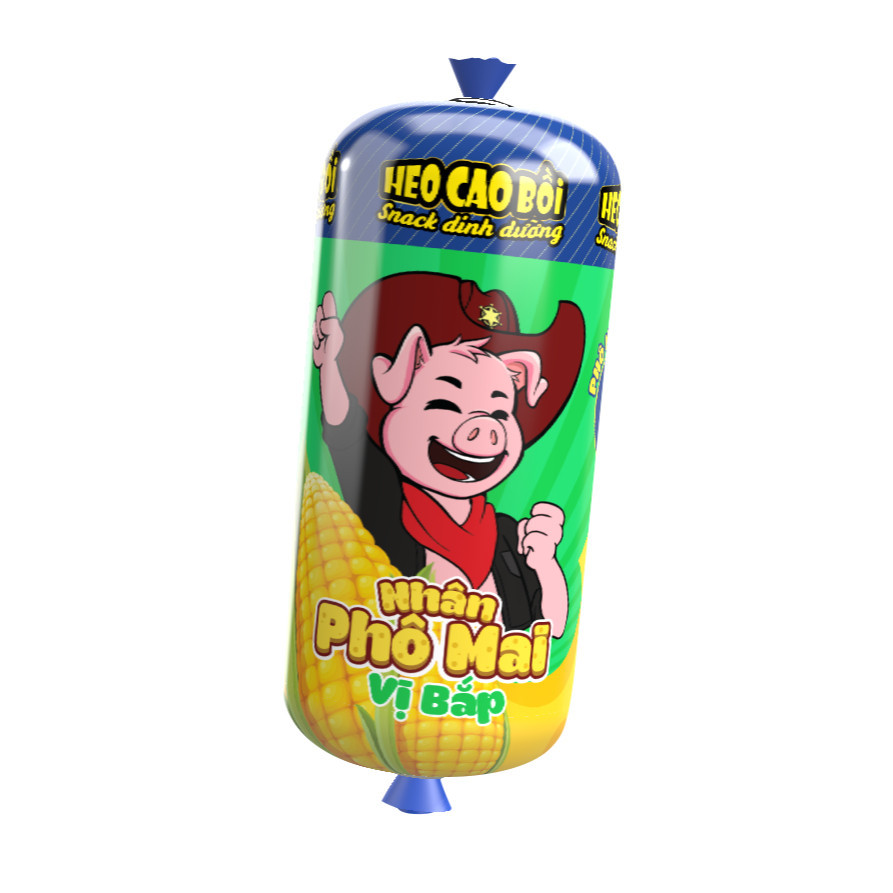 [Chọn vị] Combo 2 túi Xúc xích tiệt trùng Heo cao bồi nhân phô mai  x30 cây x32gr