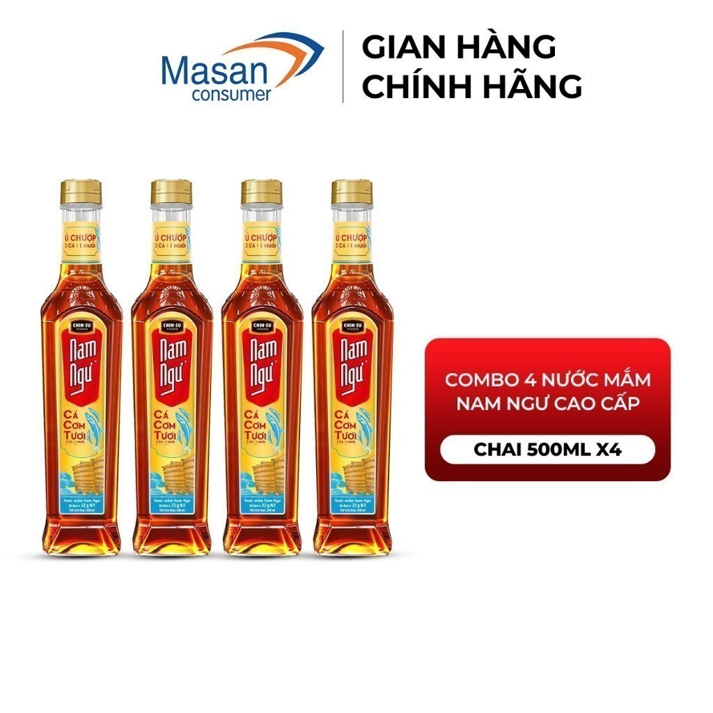 [LS][Chọn loại] Nước Mắm Nam Ngư Cá Cơm Tươi Chai Thủy Tinh 500ml