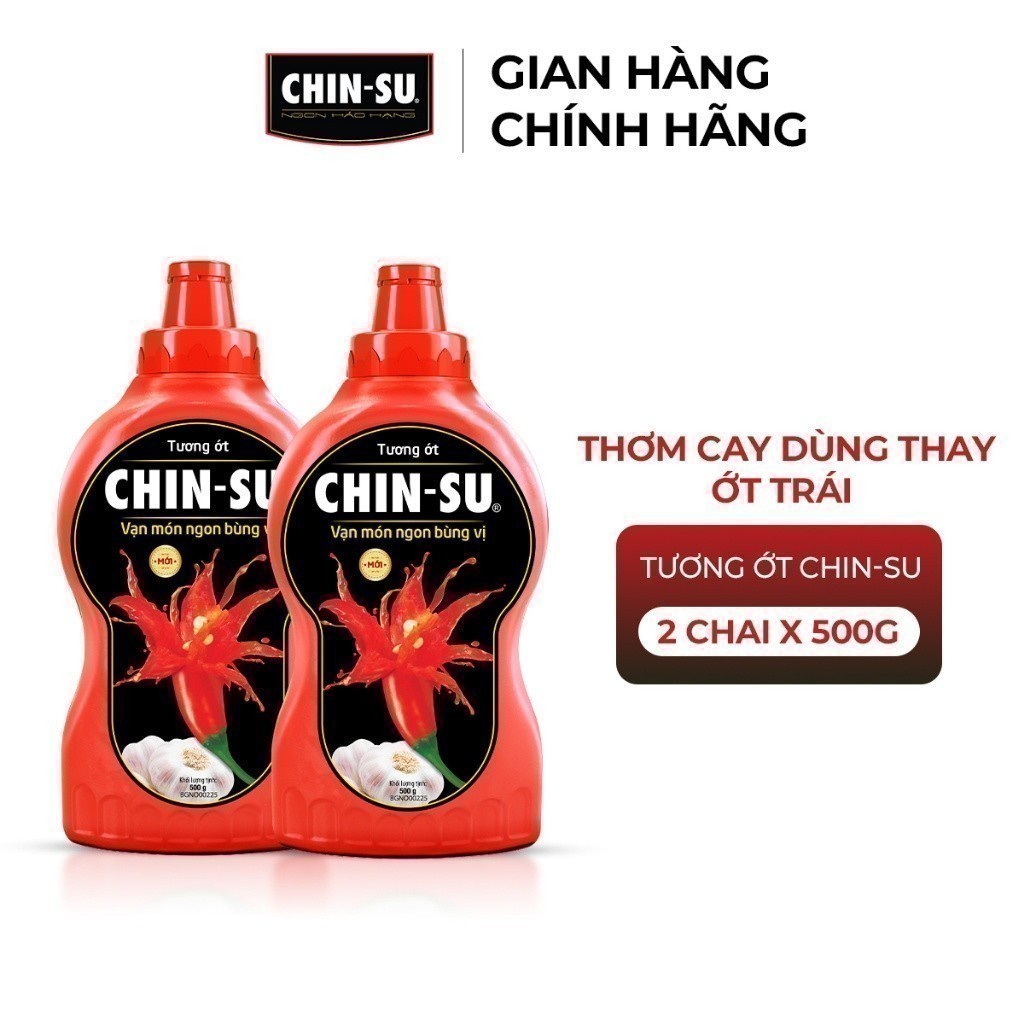 Combo 2 Tương Ớt CHIN-SU 500G (Bao bì có thể thay đổi theo đợt nhập hàng)