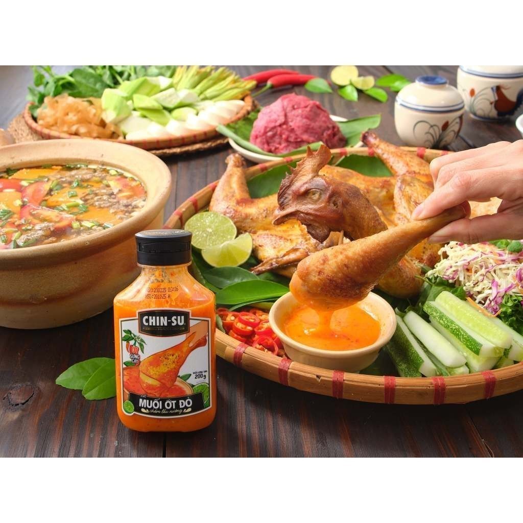 Chai Xốt Muối Ớt Chin-Su Đỏ Chai X 200Gr