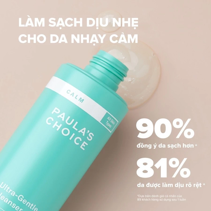 Sữa rửa mặt giúp làm sạch và làm dịu da nhạy cảm