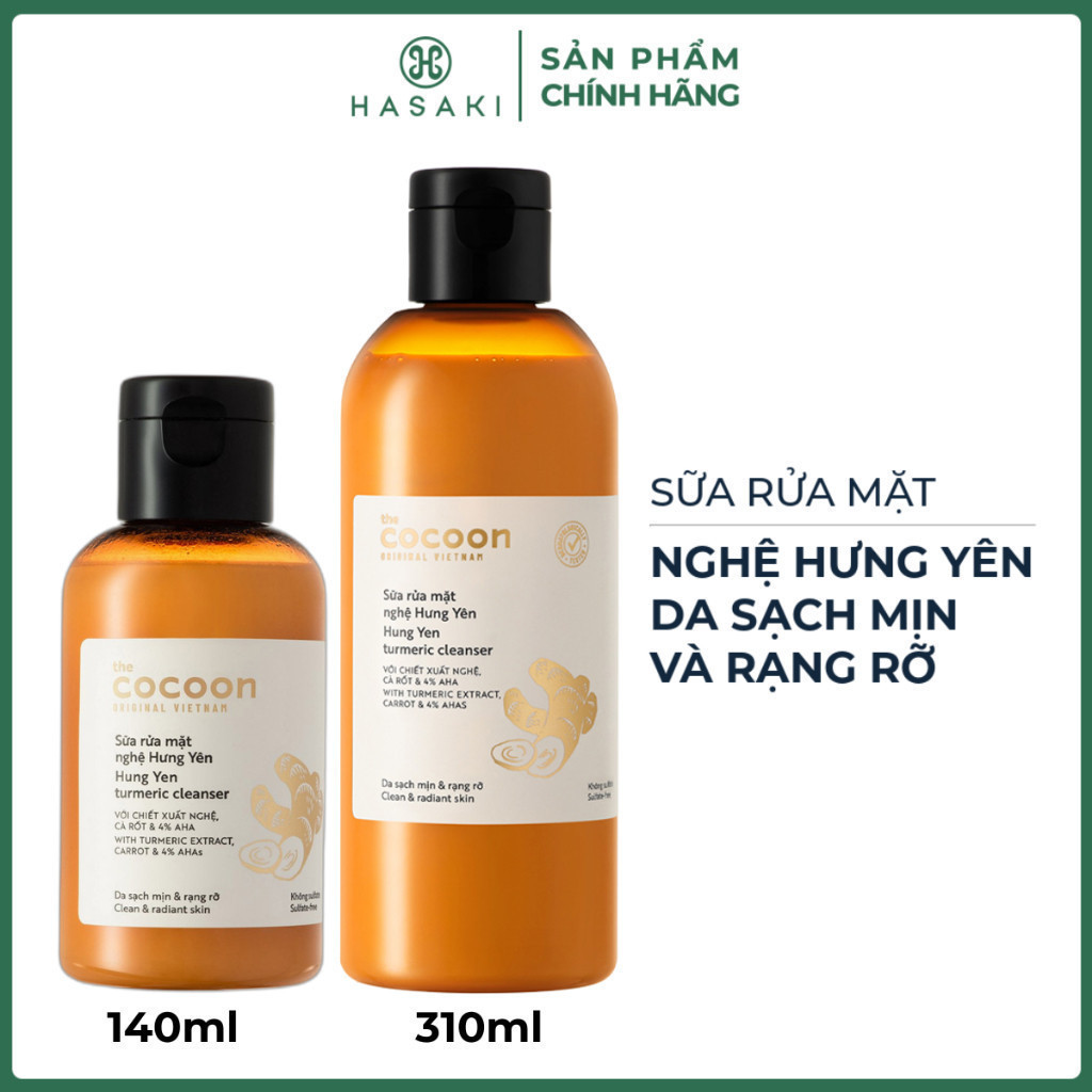 Sữa Rửa Mặt Cocoon Chiết Xuất Từ Nghệ Hưng Yên 140ml