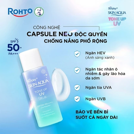 [DAILY] Sữa Chống Nắng Sunplay Hiệu Chỉnh Sắc Da 50g (Xanh Dương) Skin Aqua Tone Up UV Milk Blue Hasaki