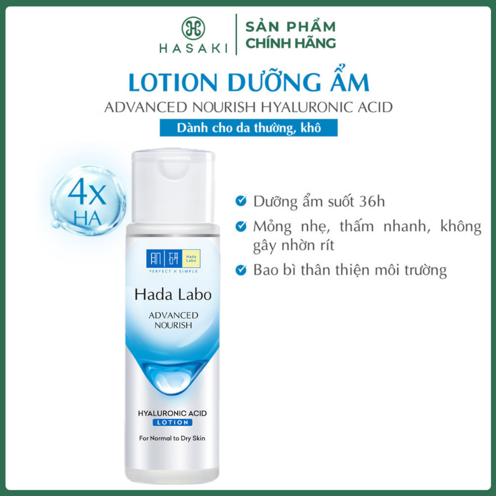 Lotion Dưỡng Ẩm Hada Labo Advanced Nourish Hyaluron Lotion Dành Cho Da Thường Hasaki Chính Hãng