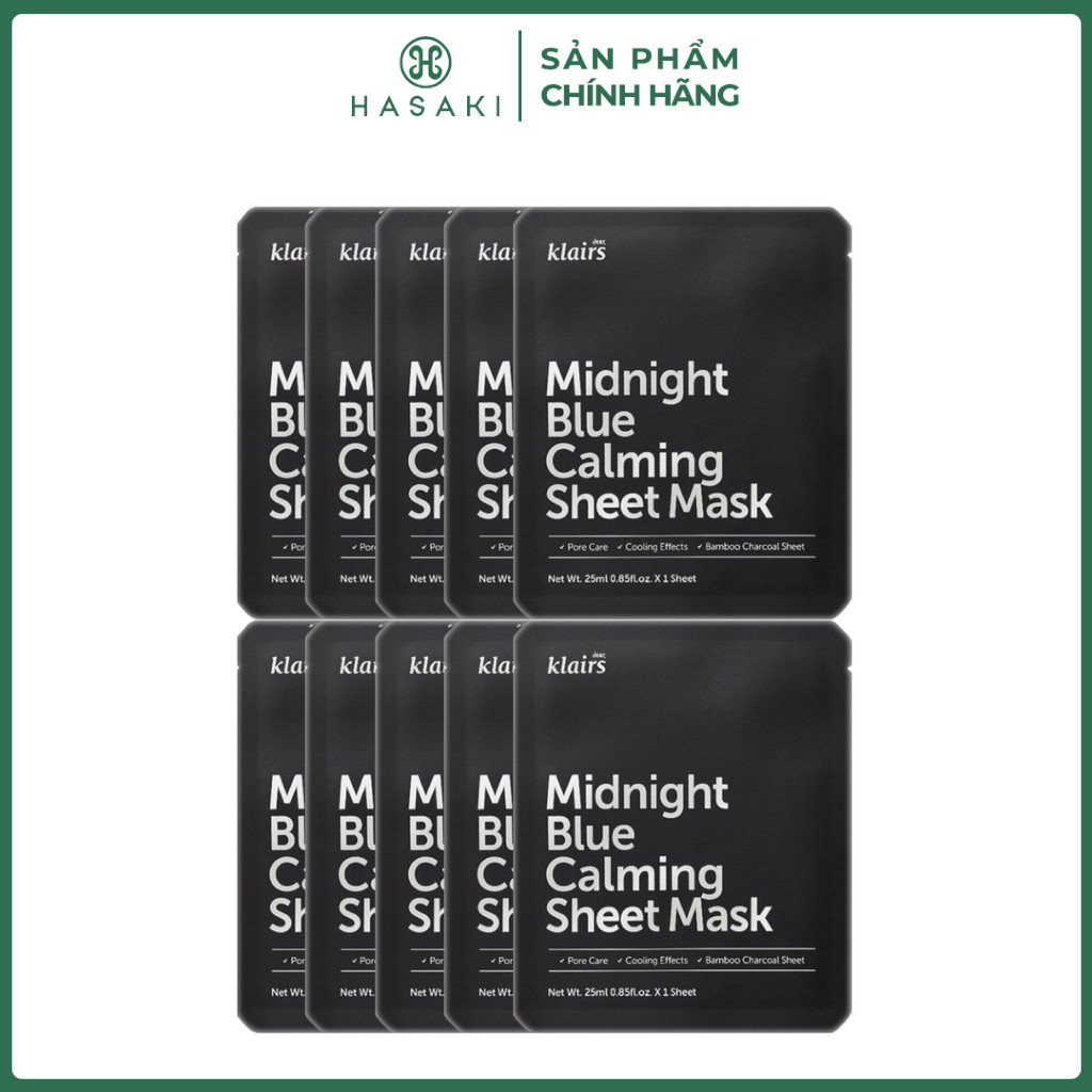 Combo 10 Mặt Nạ Klairs Làm Dịu Da & Kiểm Soát Dầu Nhờn 25ml