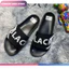 Dép Nam Nữ Quai Ngang Black đen đế sóng chất liệu PU chống trơn trượt