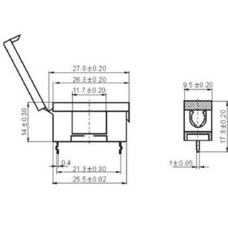 [Giá sỉ] (20C) Đế cầu chì, hộp cầu chì ống 5x20mm