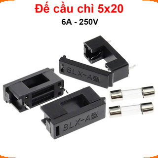[Ưu đãi] (20 cái) Đế cầu chì, hộp cầu chì ống 5x20mm