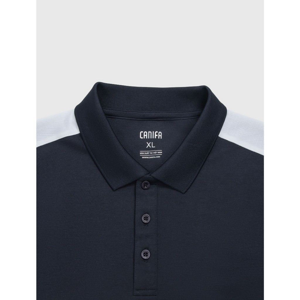 Áo polo nam CANIFA cổ bẻ cộc tay phối màu 8TP25S002