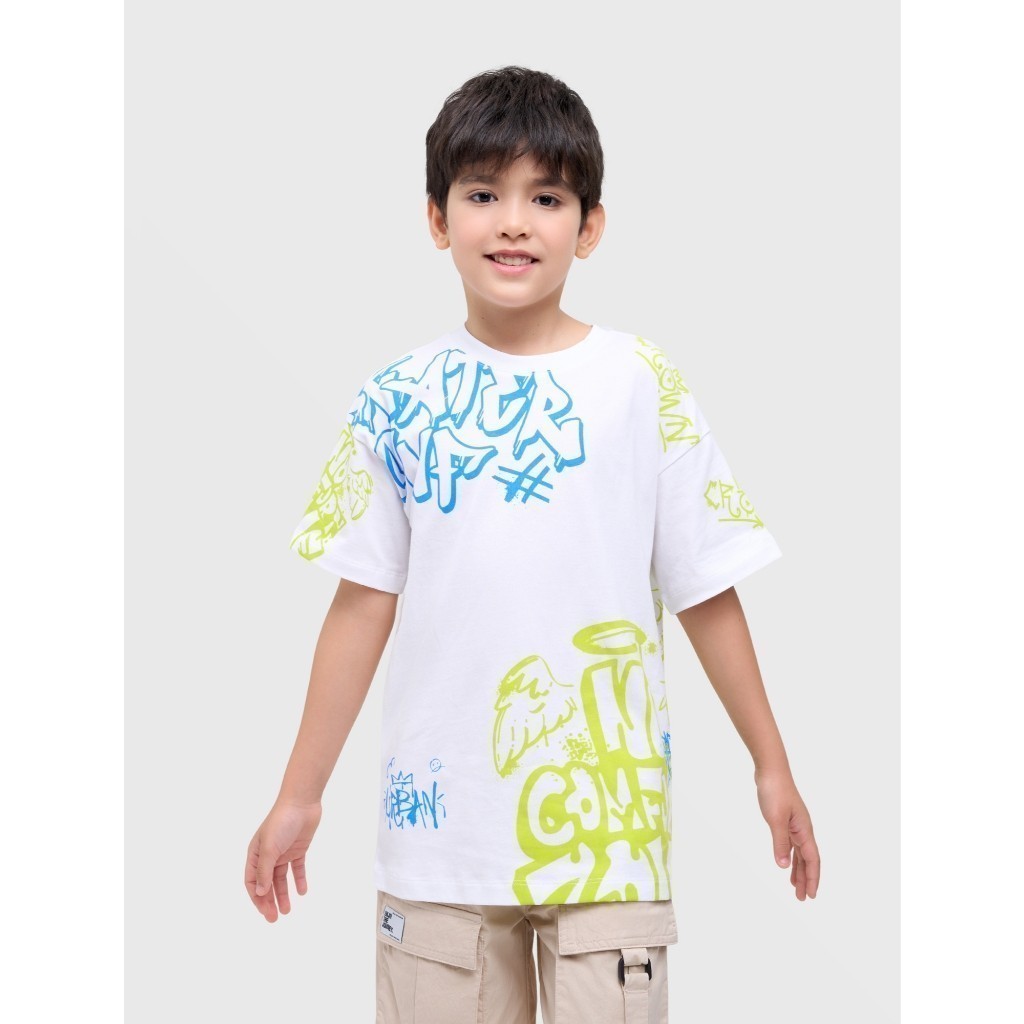 Áo phông bé trai có hình in CANIFA cộc tay cổ tròn in họa tiết 2TS25C004