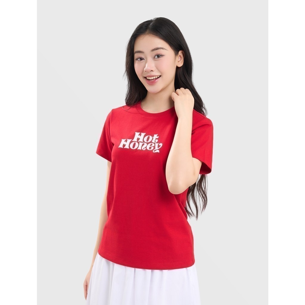 Áo phông nữ CANIFA dáng basic cộc tay in họa tiết 6TS25S010