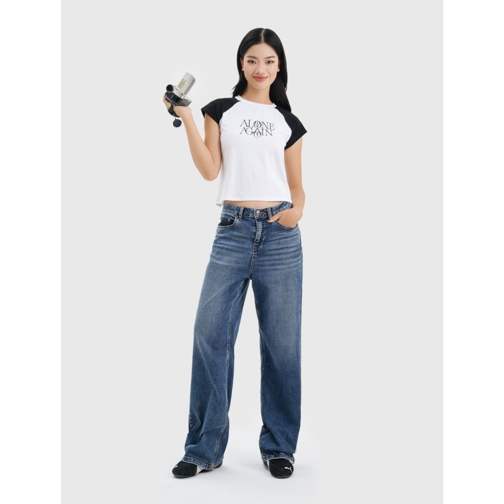 Áo phông nữ CANIFA tay cộc dáng ôm 6TS25S004