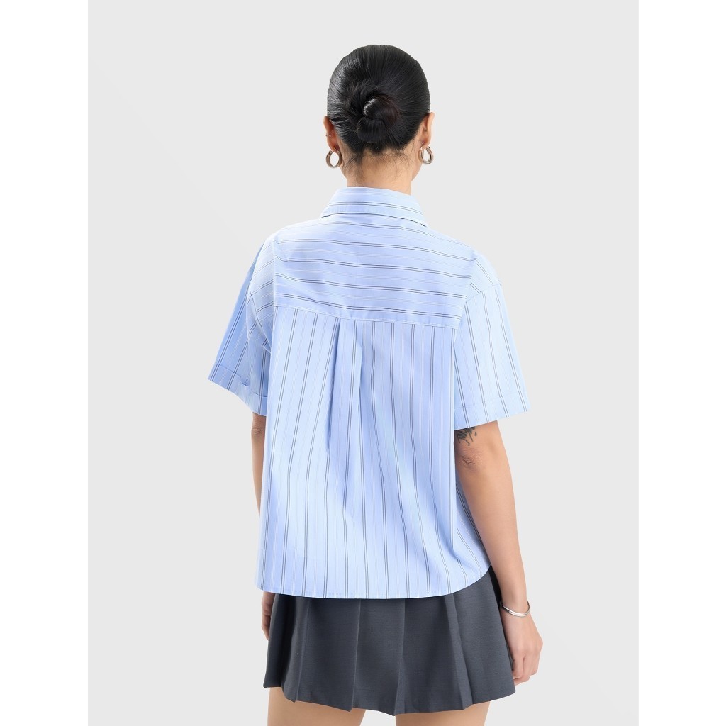 Áo sơ mi nữ CANIFA cộc tay có túi ngực 6TH25S002
