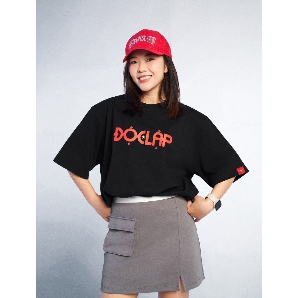 Áo phông quốc khánh Việt Nam CANIFA S Độc Lập - Tự Do - Hạnh Phúc áo phông unisex cao cấp 5TS25S038