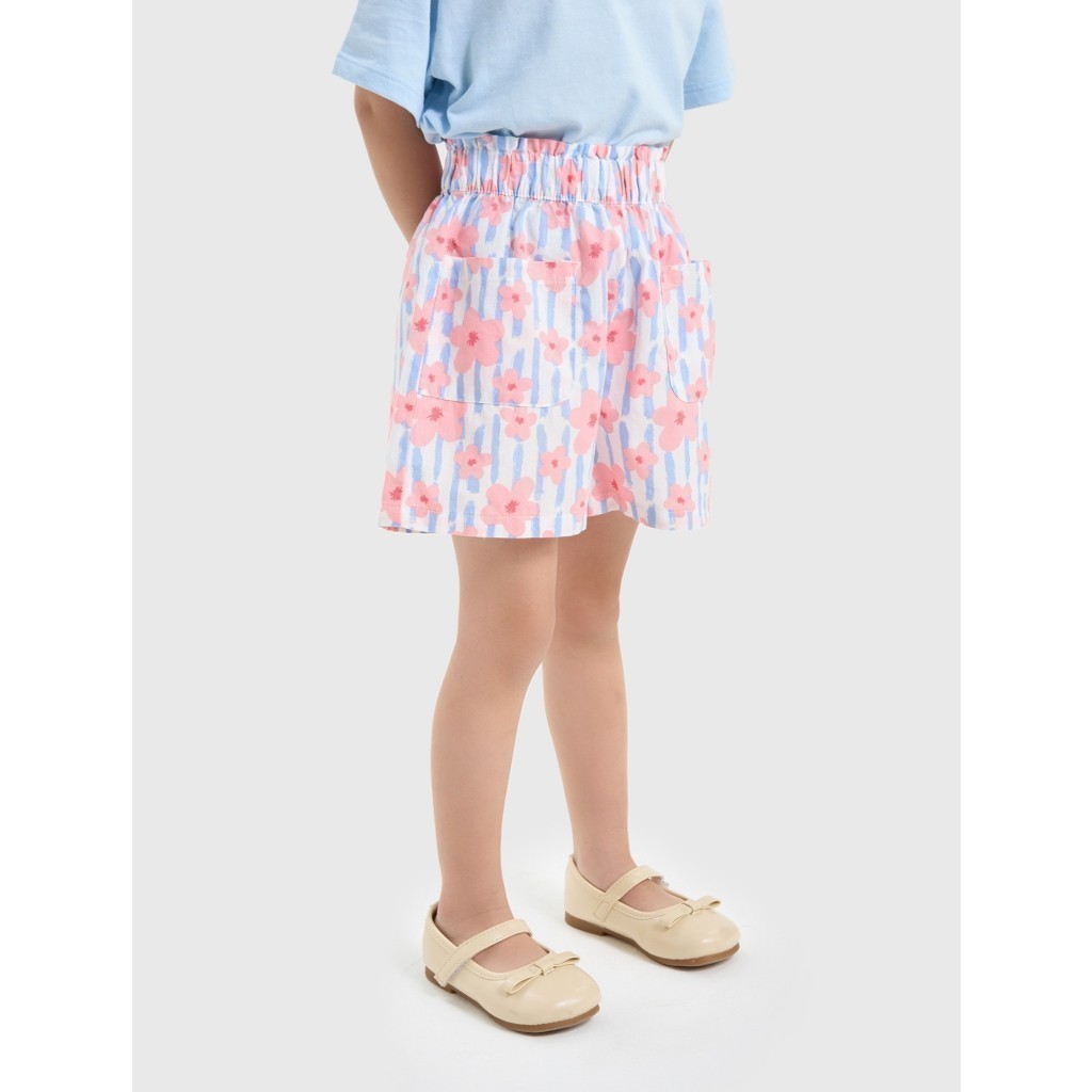 Quần short bé gái chất cotton mềm mại CANIFA họa tiếp mùa hè cạp bèo 1BS25S006