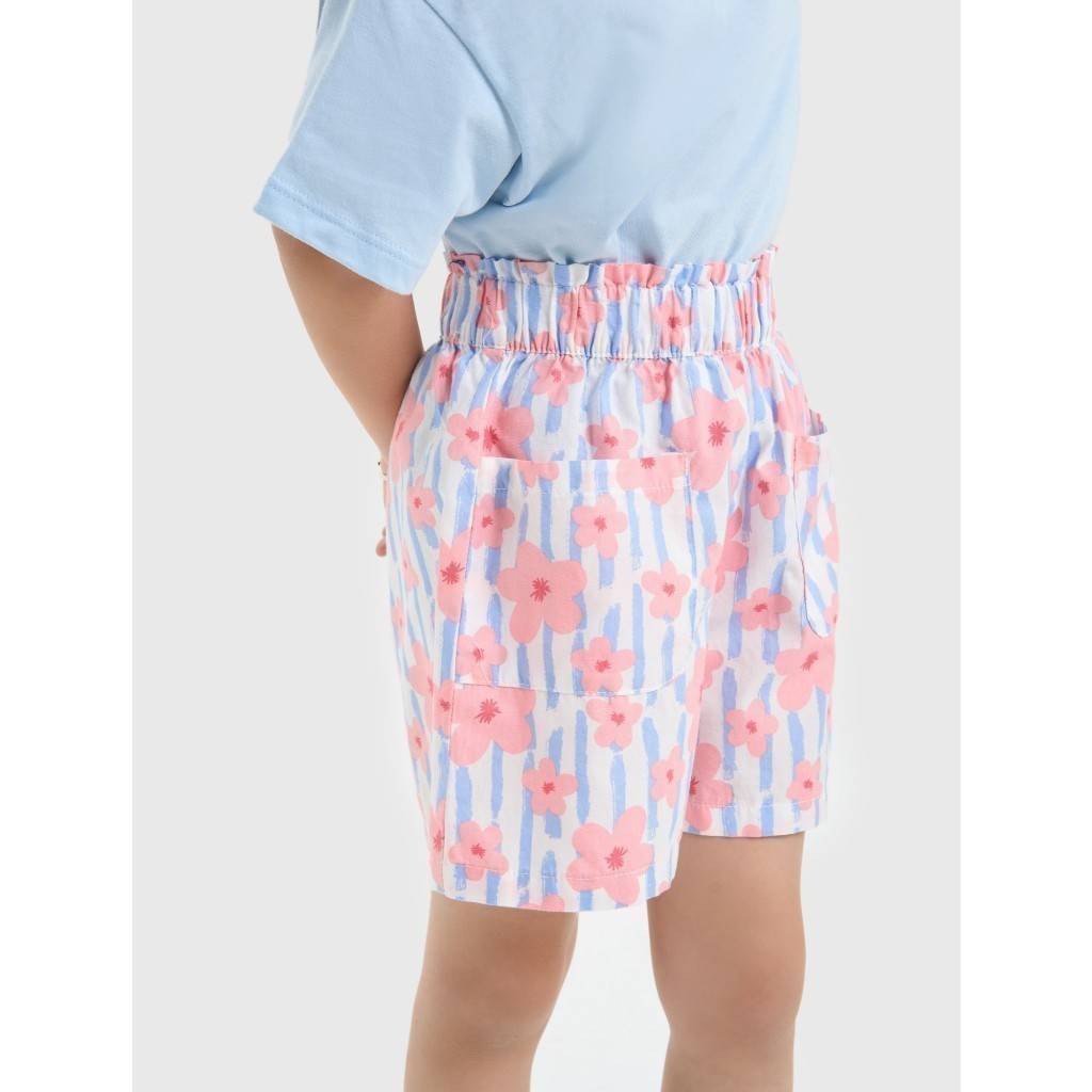 Quần short bé gái chất cotton mềm mại CANIFA họa tiếp mùa hè cạp bèo 1BS25S006