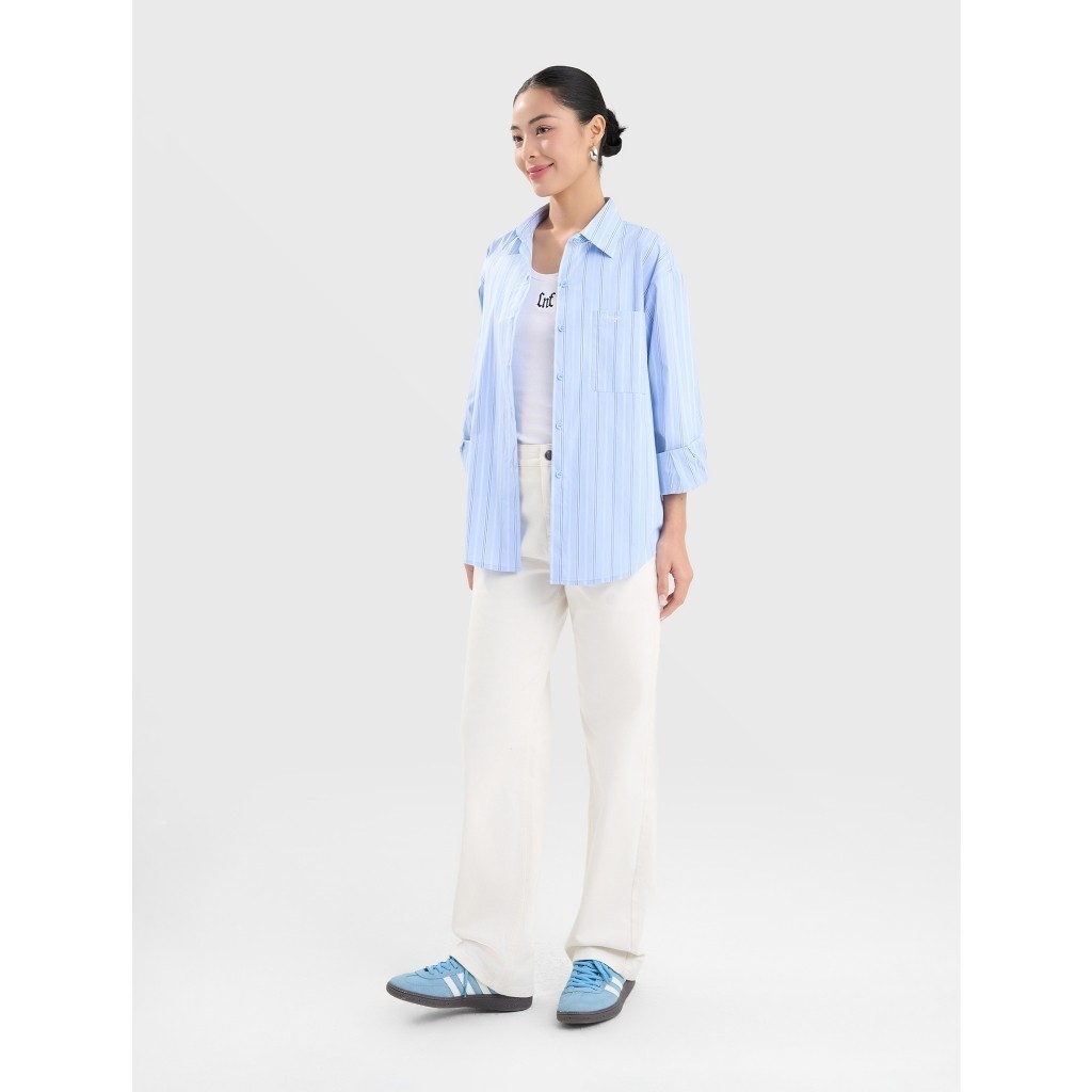 Áo sơ mi nữ CANIFA dài tay họa tiết kẻ 6TH25S001