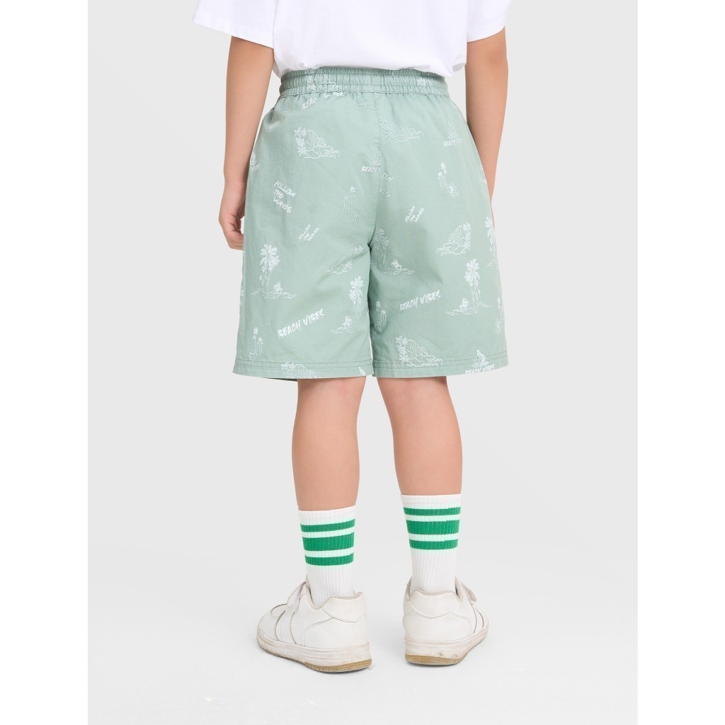 Quần short bé trai CANIFA cạp chun dáng rộng in họa tiết 2BS25S009