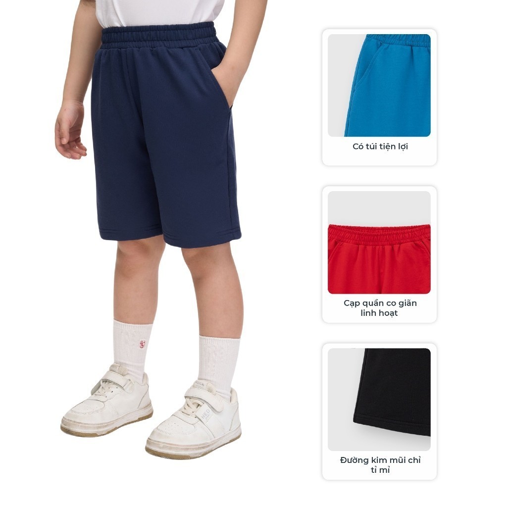Quần short bé trai CANIFA cạp chun form vừa 2BS25S001