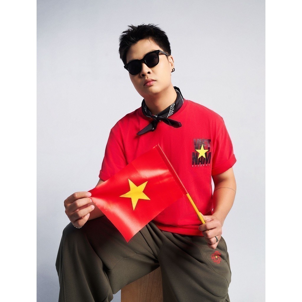 Áo thun Việt Nam cao cấp CANIFA S áo phông unisex người lớn quốc khánh 2/9 GG 5TS25S037