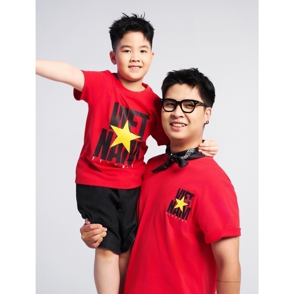 Áo thun Việt Nam cao cấp CANIFA S áo phông unisex người lớn quốc khánh 2/9 GG 5TS25S037