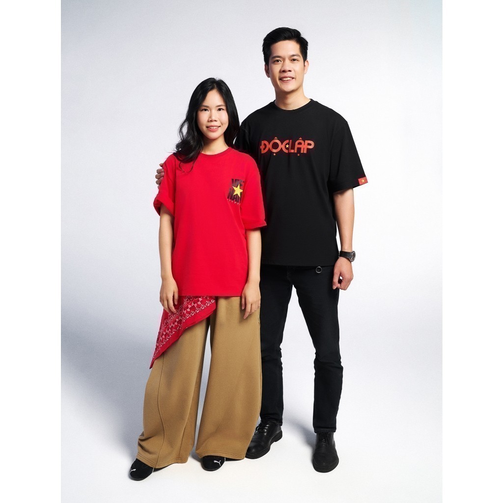 Áo thun Việt Nam cao cấp CANIFA S áo phông unisex người lớn quốc khánh 2/9 GG 5TS25S037