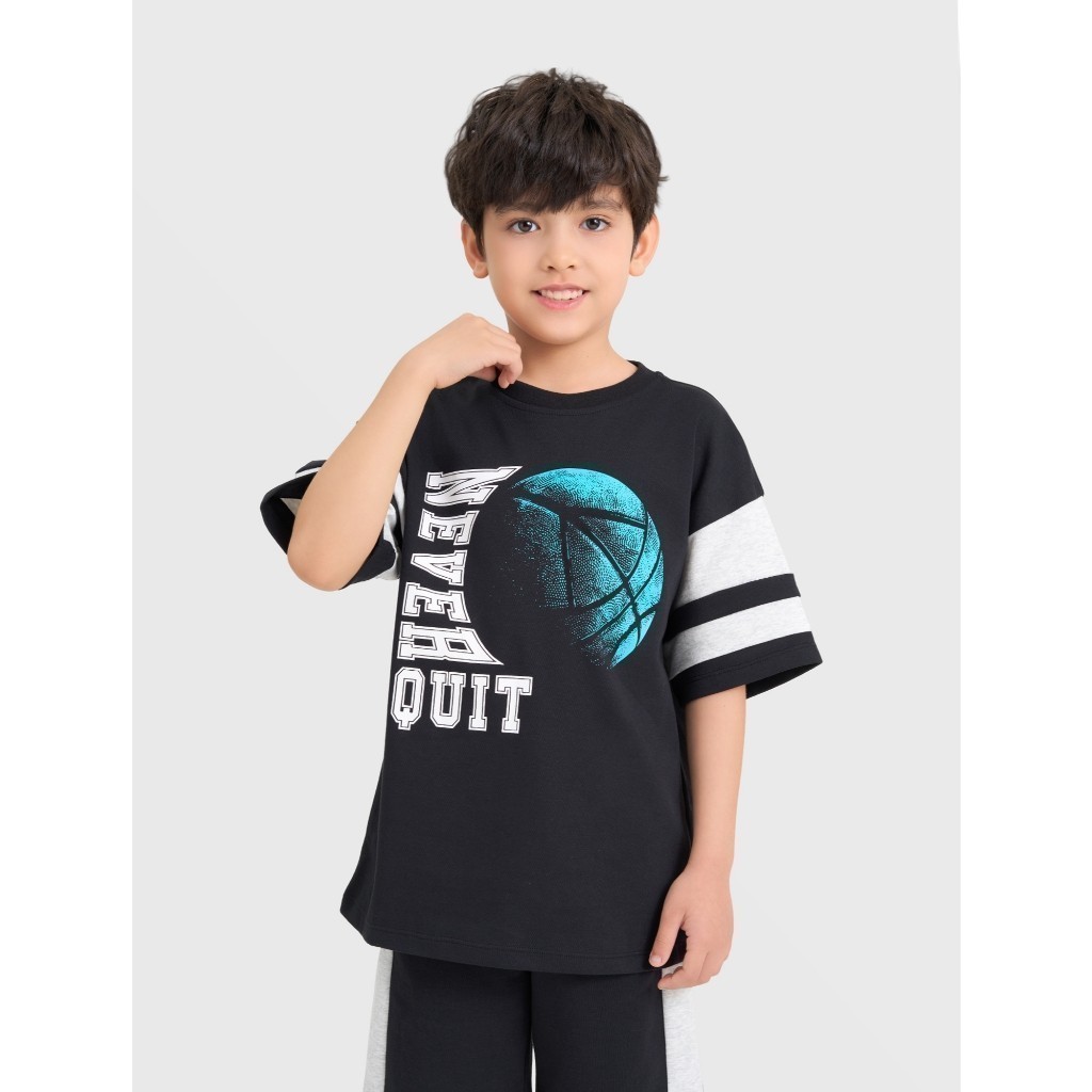 Bộ quần áo bé trai CANIFA áo thun cộc tay quần đùi 2ST25S002
