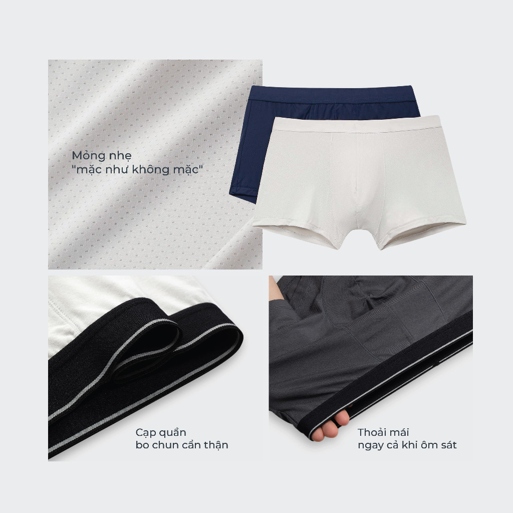 Combo quần sịp đùi nam CANIFA nhiều màu chất liệu co giãn thoải mái MS25 8US25A001