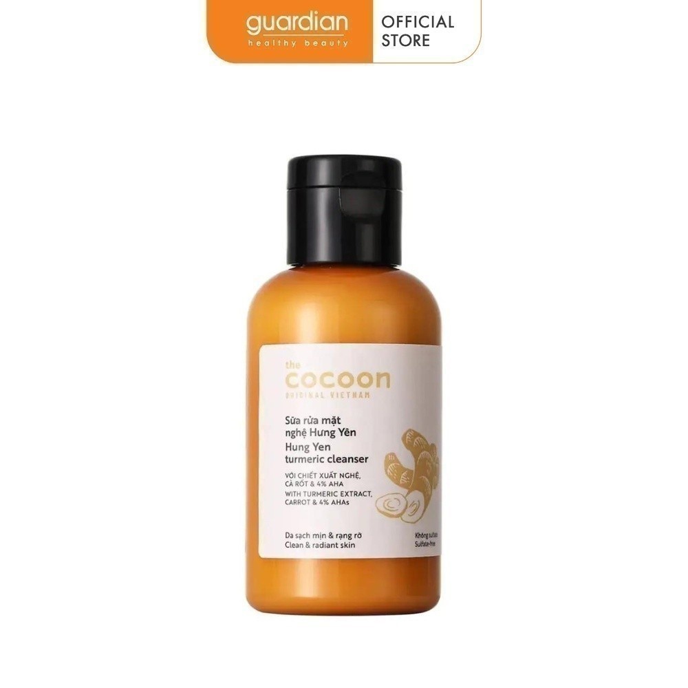 Sữa Rửa Mặt Nghệ Hưng Yên Da Sạch Mịn Và Rạng Rỡ Hung Yen Turmeric Cleanser Clean And Radiant Skin Cocoon 140Ml