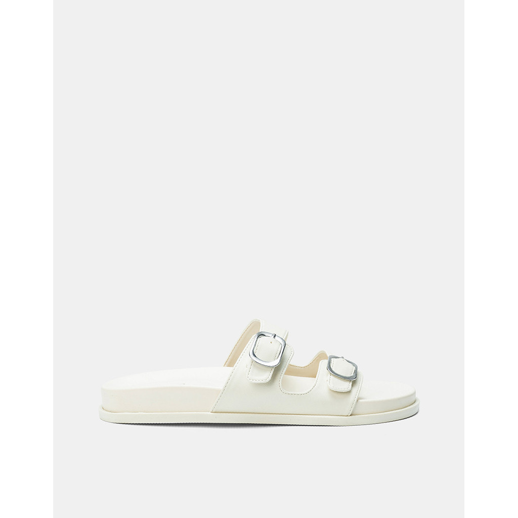 Giày Sandal Nữ 3cm Thời Trang JUNO Quai Ngang Phối Khóa Trang Trí SD03081