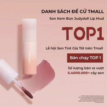 [SALE] Son bùn lì JUDYDOLL Lip Mud 3,3g mịn mờ, che phủ vân môi tốt, bám màu lâu, không khô môi - Freyja