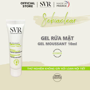 Gel rửa mặt không có xà phòng và làm sạch SVR SEBIACLEAR GEL MOUSSANT 10ml